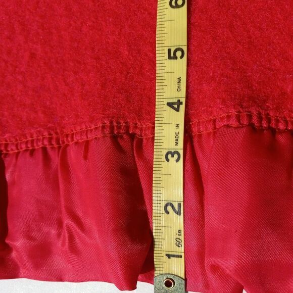 Vintage Pearce Red Double Silky Binding Edge Wool Blanket Cottagecore Country - Picture 5 of 13